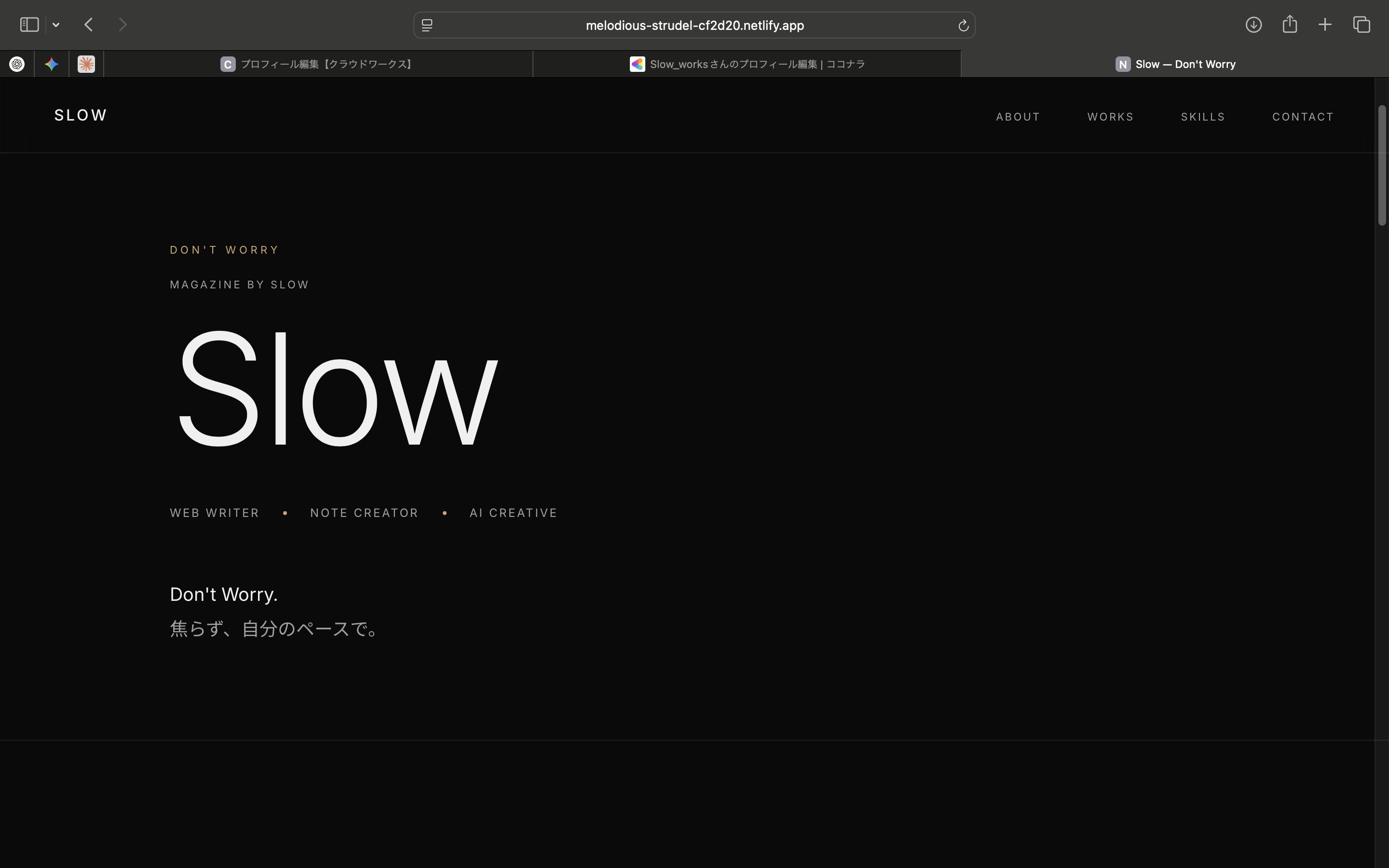 Portfolio Site preview